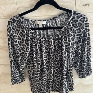 MICHAEL Michael Kors animal print black/gray top Size S